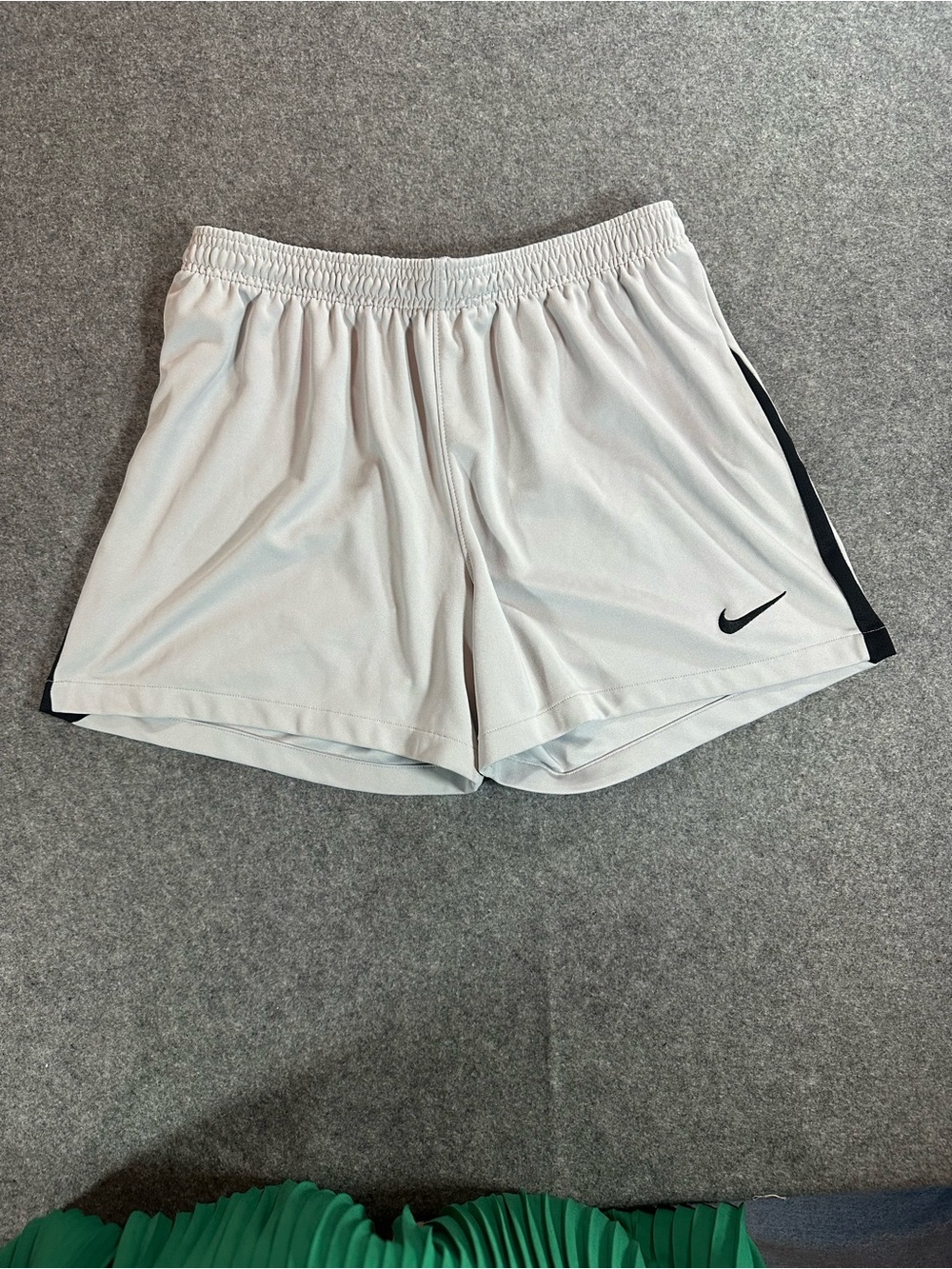 Gray Nike Women’s White Athletic Shorts